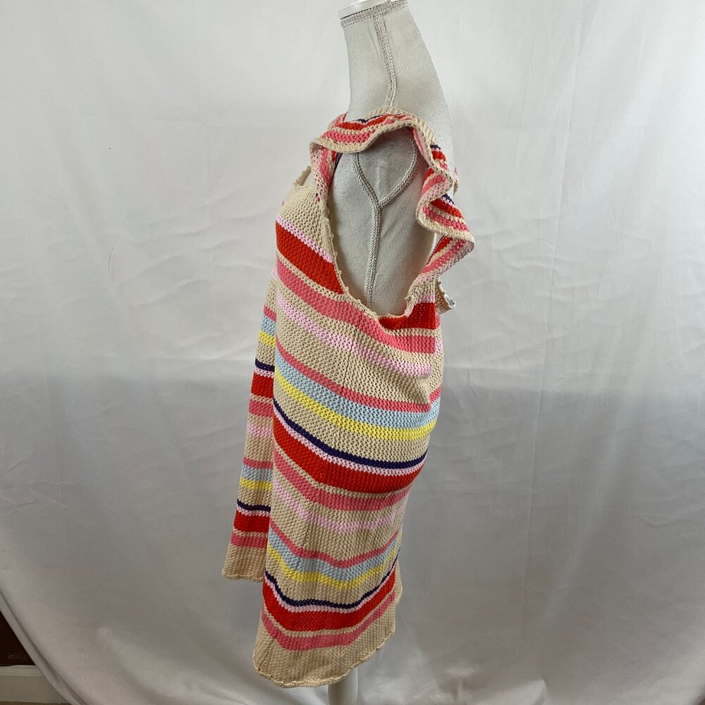 Rails Semi-Open Weave June Tan Multi-Stripe Dress… - image 7